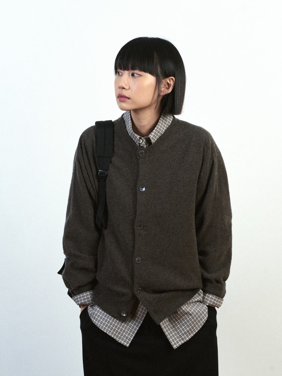 Light Wholegarments Cardigan (Brown)