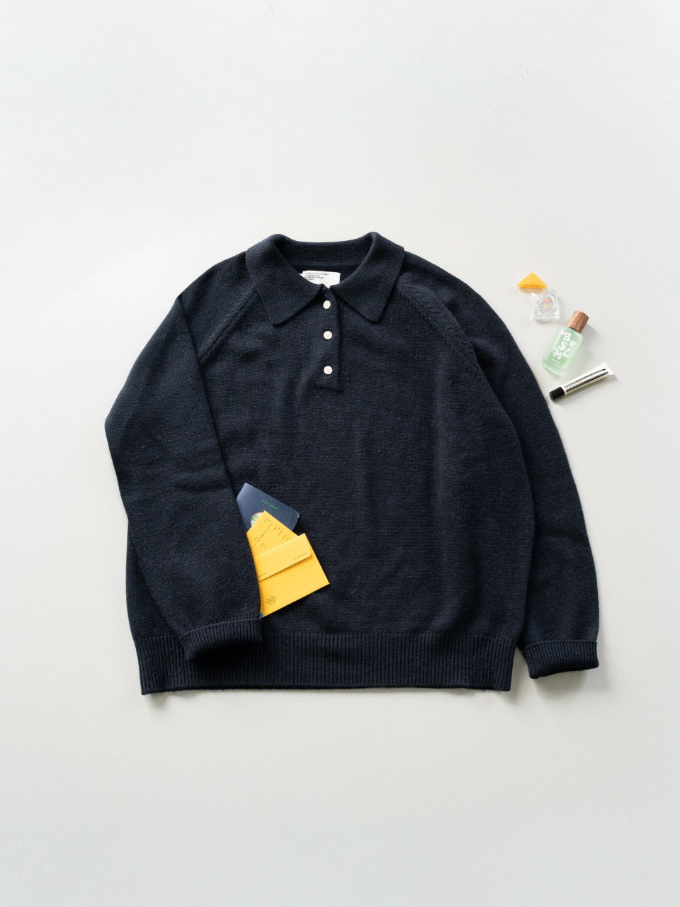 Yak Wool Collar Knit (Navy) | Havehad