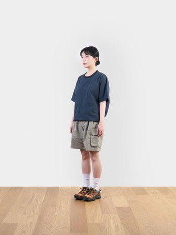 Pocket Volume String Half Tee (Navy)