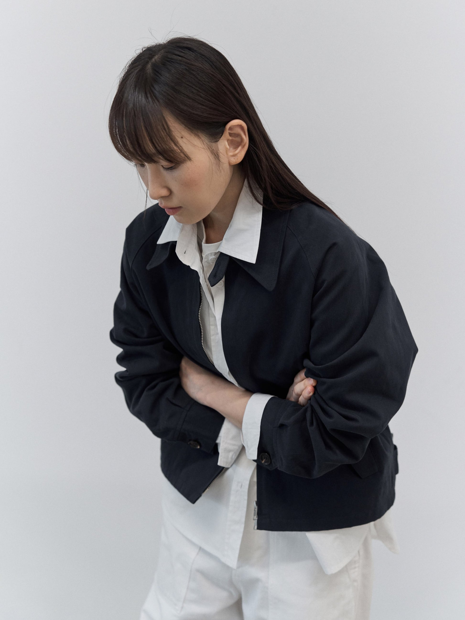 Glen Cotton Drizzler Jacket (Navy)