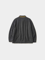 Two-tone Strap Fleece Jacket (Charcoal)