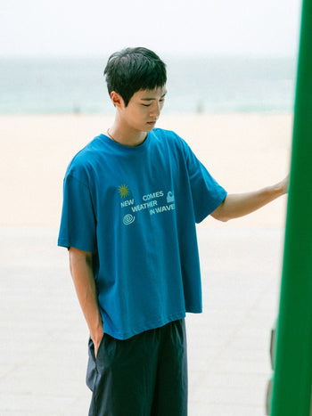 Weather in Waves Tee (Vintage Blue)