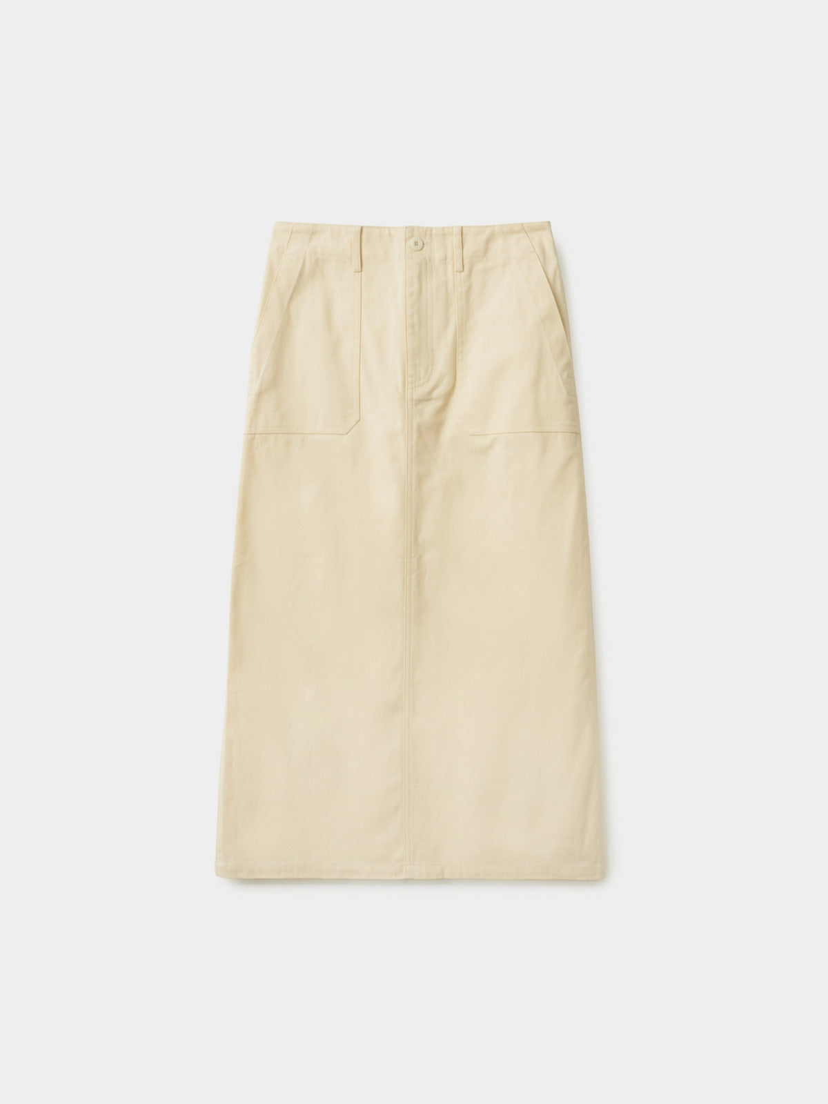 Herringbone Twill Fatigue Skirt (Butter)