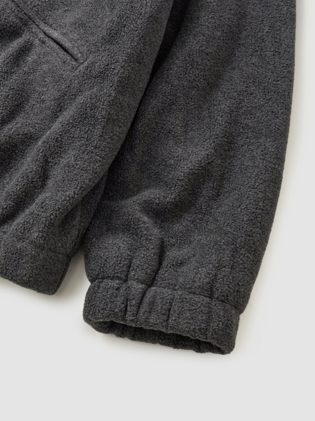 Two-tone Strap Fleece Jacket (Charcoal)