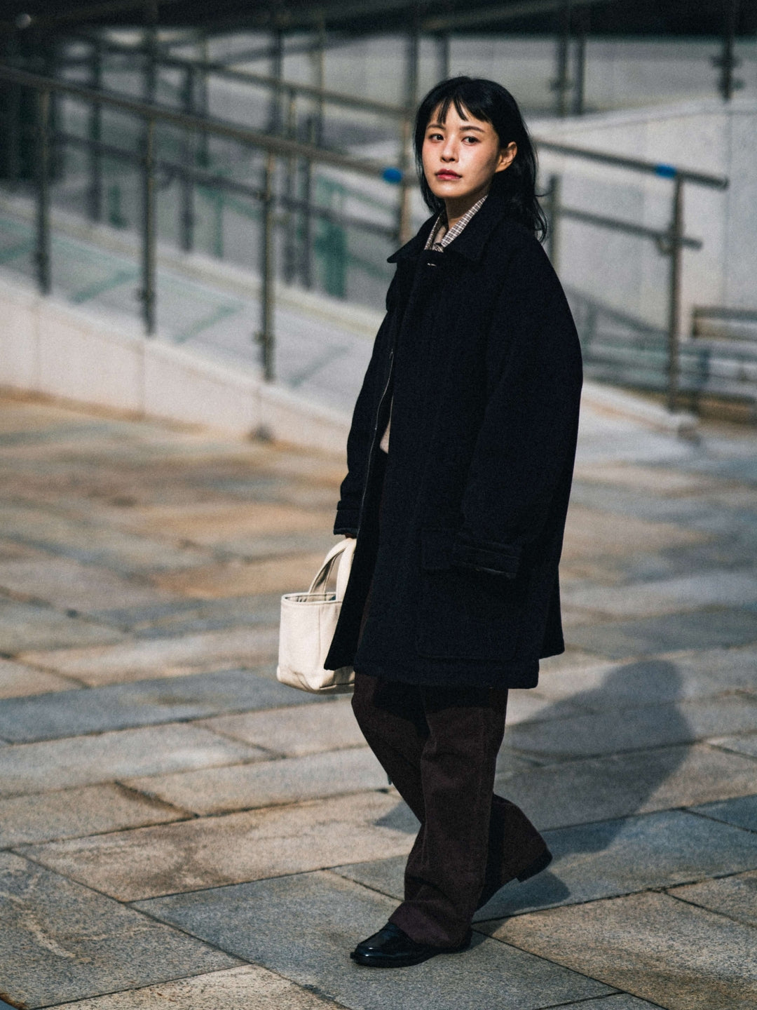 City Wool Half Coat (Black)