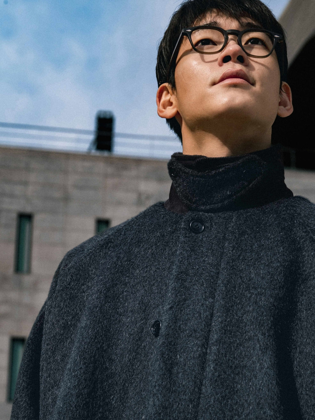 City Wool Half Coat (Charcoal)