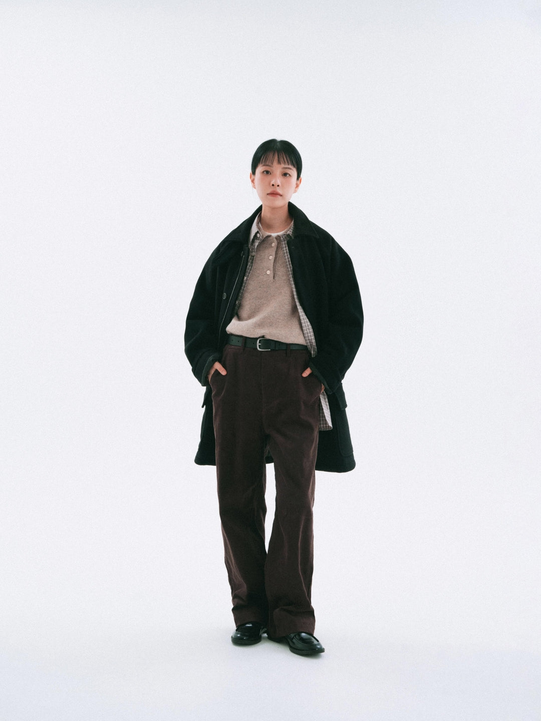 City Wool Half Coat (Charcoal)