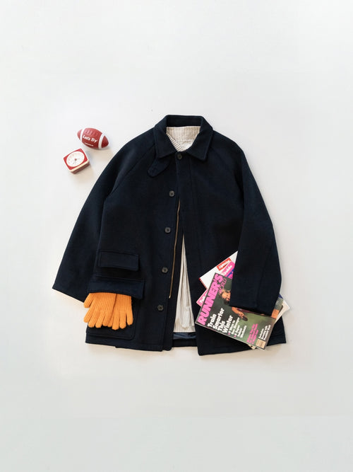 City Wool Half Coat (Navy)
