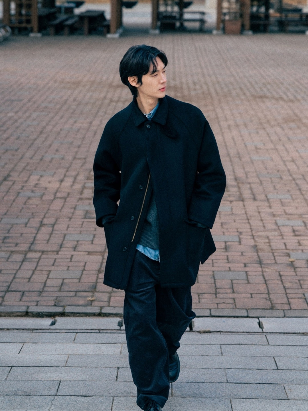City Wool Half Coat (Black)