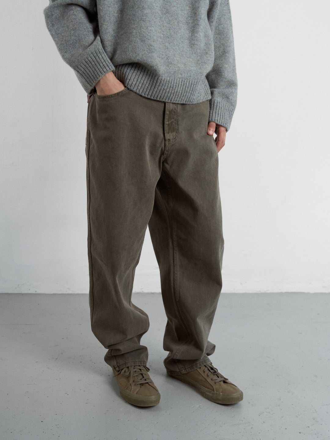 Coloured Denim Pants (Khaki)