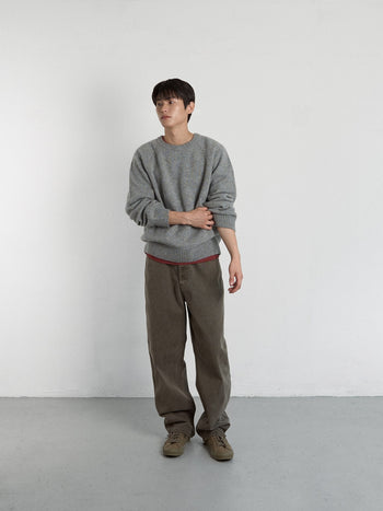 Shaggy Dog Round Knit (Grey)