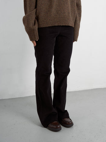 Flare Corduroy Pants (Black)