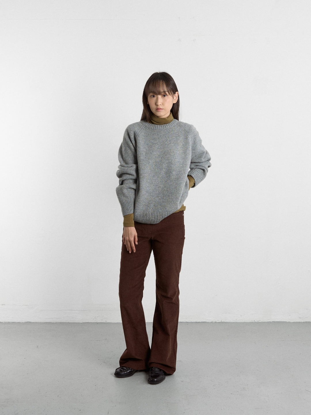 Flare Corduroy Pants (Brown)
