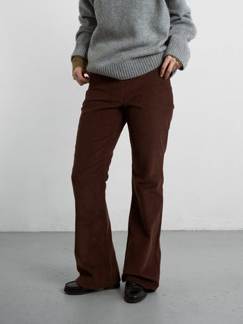 Flare Corduroy Pants (Brown)