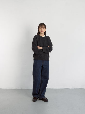 Shaggy Dog Round Knit (Charcoal)