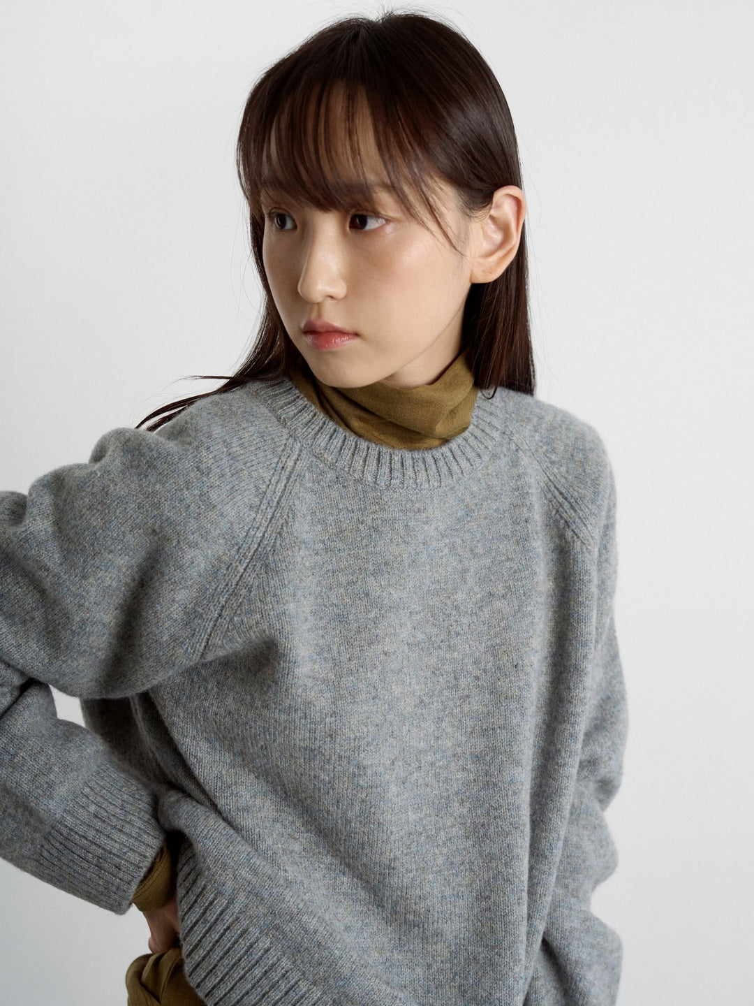 Shaggy Dog Round Knit (Grey)
