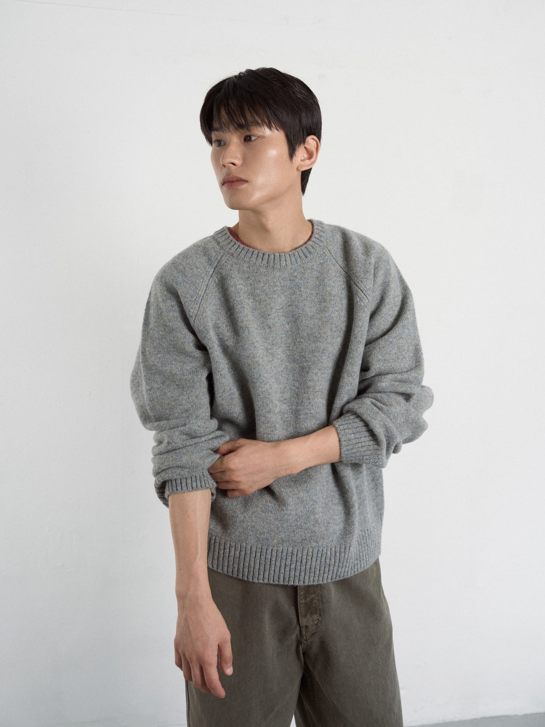 Shaggy Dog Round Knit (Charcoal)