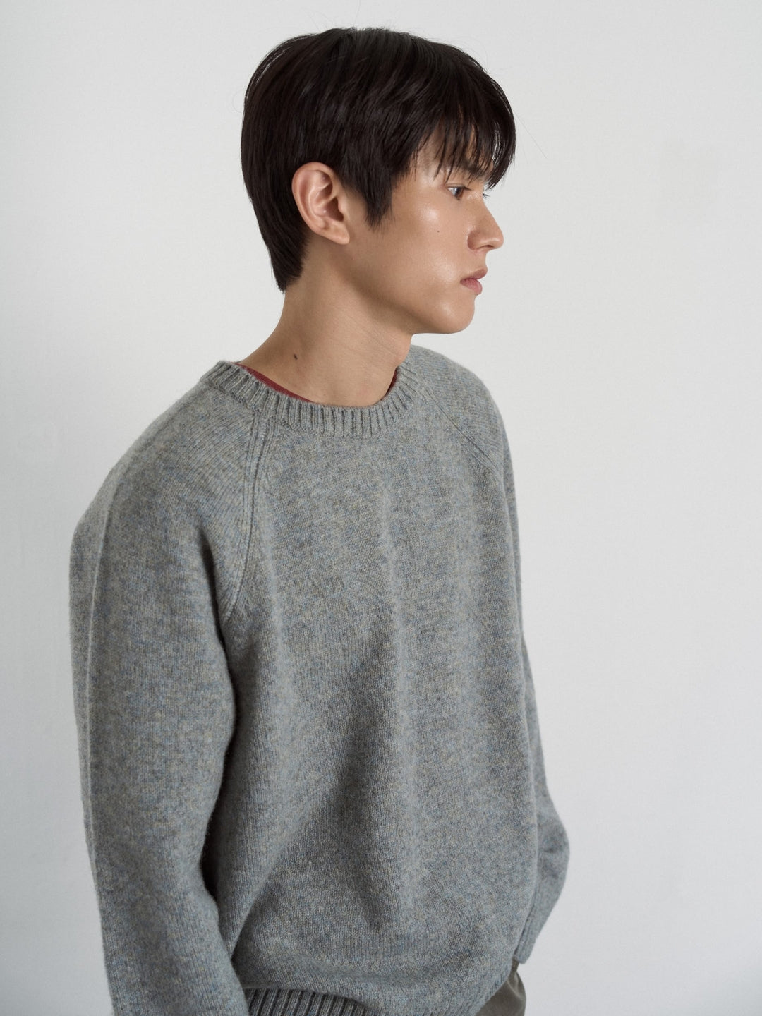 Shaggy Dog Round Knit (Grey)
