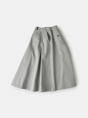 (W)Relaxed Flare Chino Skirt (Blue Gray)