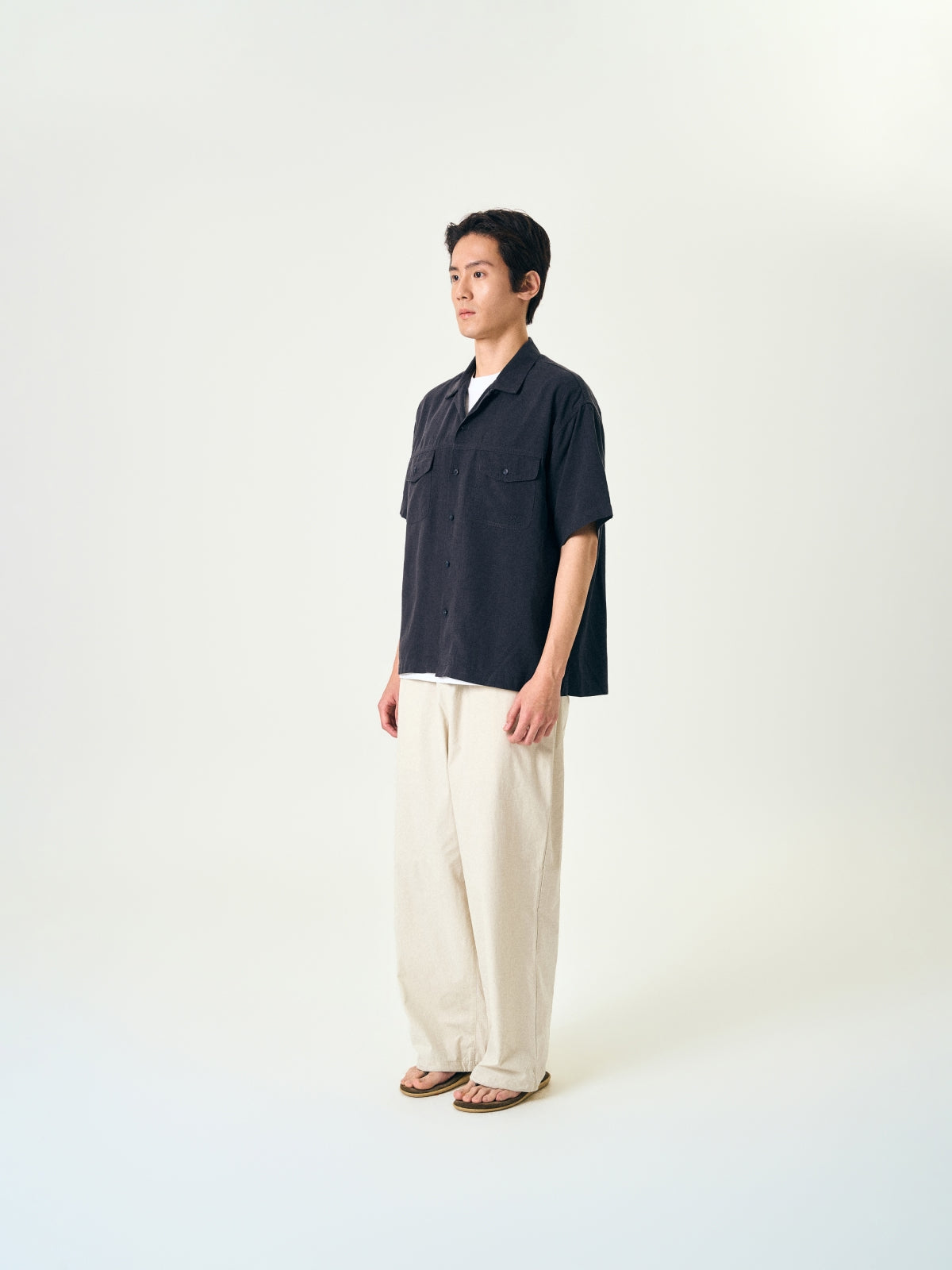 Double Pocket Slub Shirts (Navy)