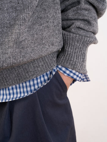 Yak Wool Crewneck Sweater (Gray)