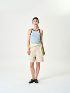 U-neck Sleeveless Top (Navy)