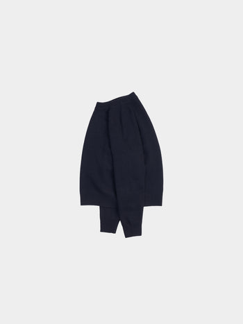 Yak Wool Crewneck Sweater (Navy)
