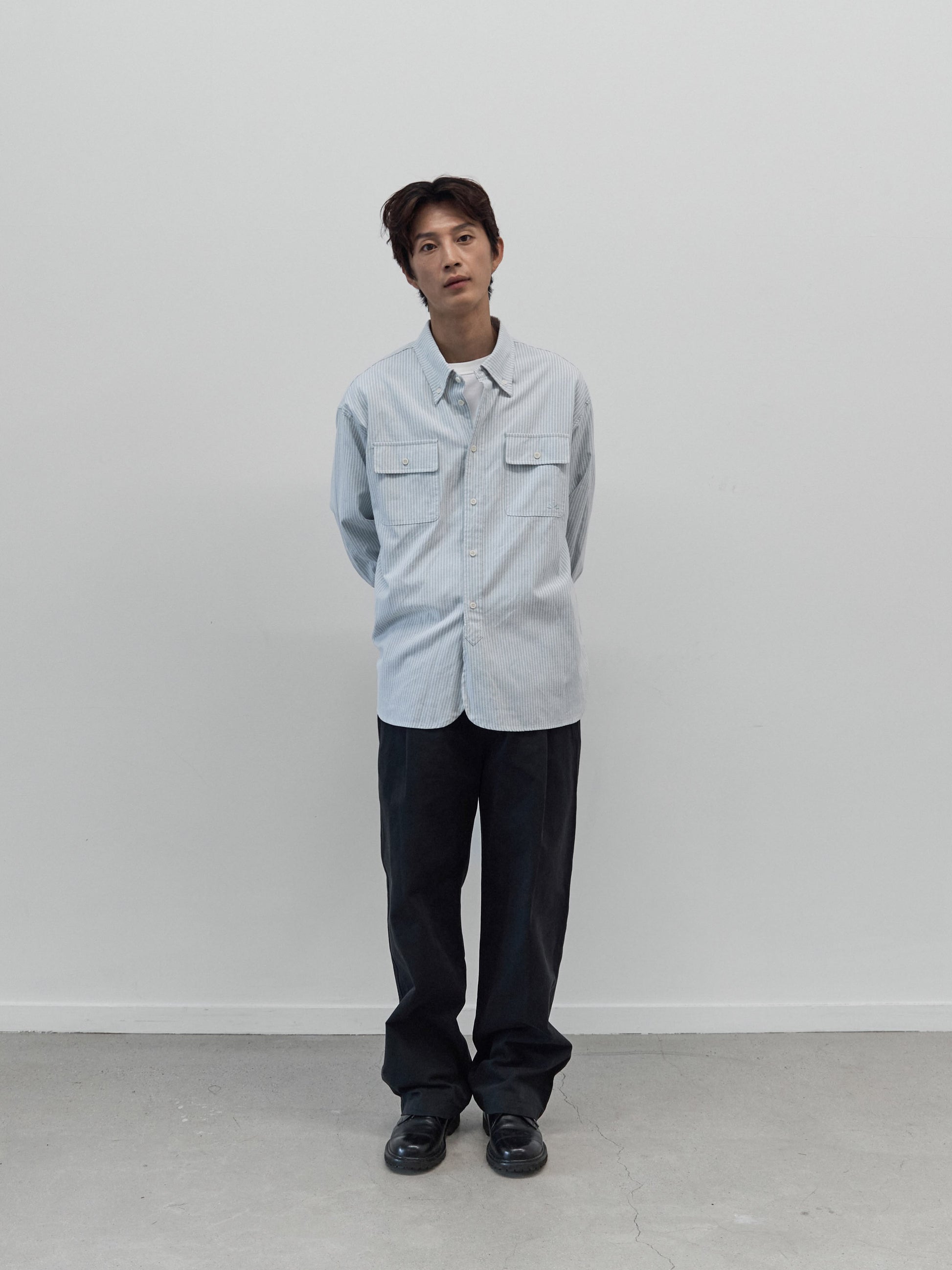 Oxford Work Shirts (Stripe Blue)