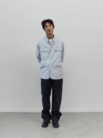 Oxford Work Shirts (Stripe Blue)