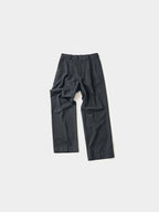 City Light Wool Pin-tuck Trouser (Charcoal)