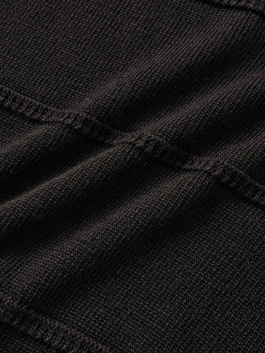 Cable Stripe V-Neck Knit (Black)