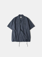 Open Collar Check Shirts (Navy)