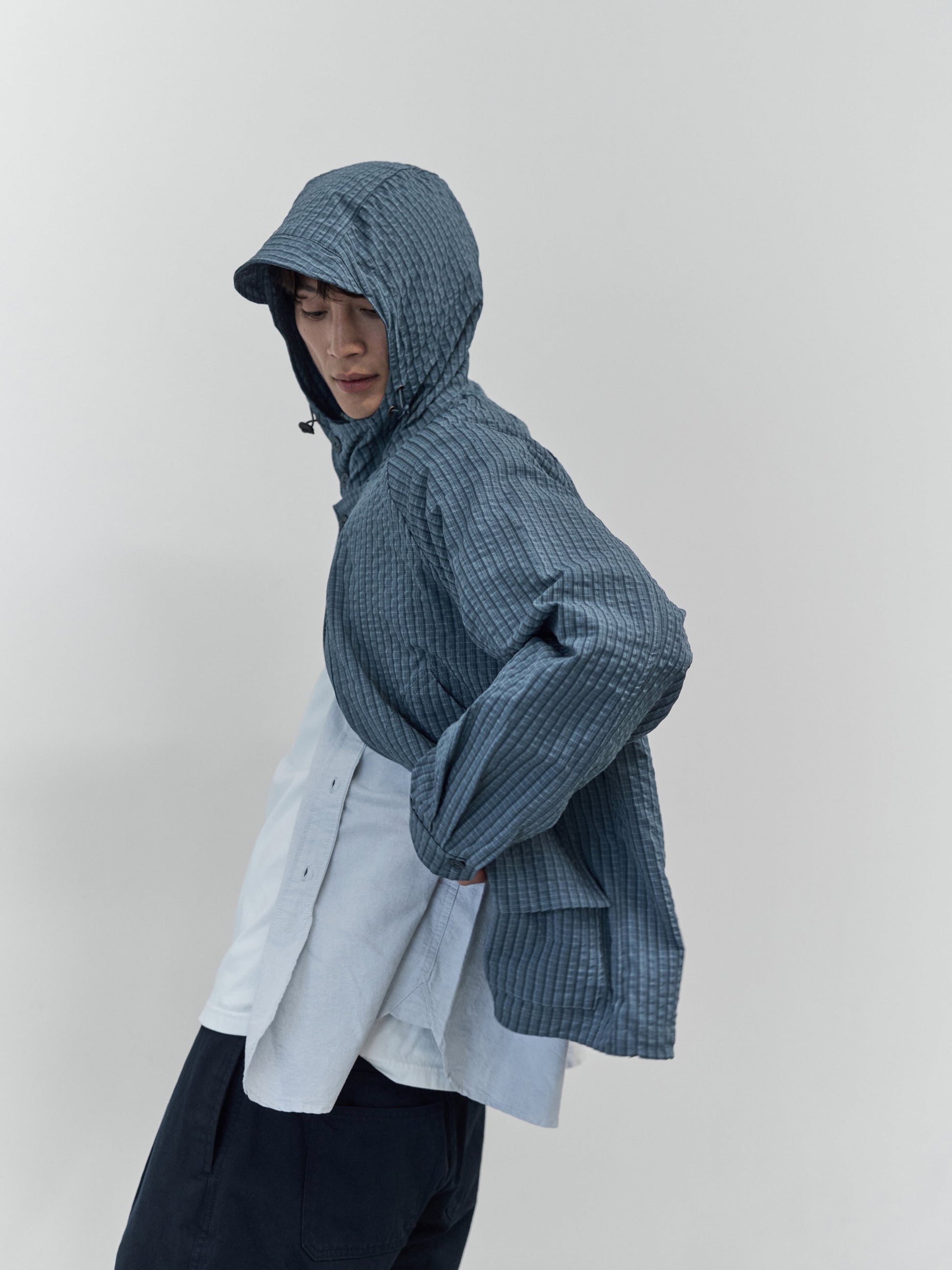 City Commuter Check Wind Jacket (Check Blue)