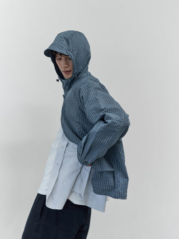 City Commuter Check Wind Jacket (Check Blue)