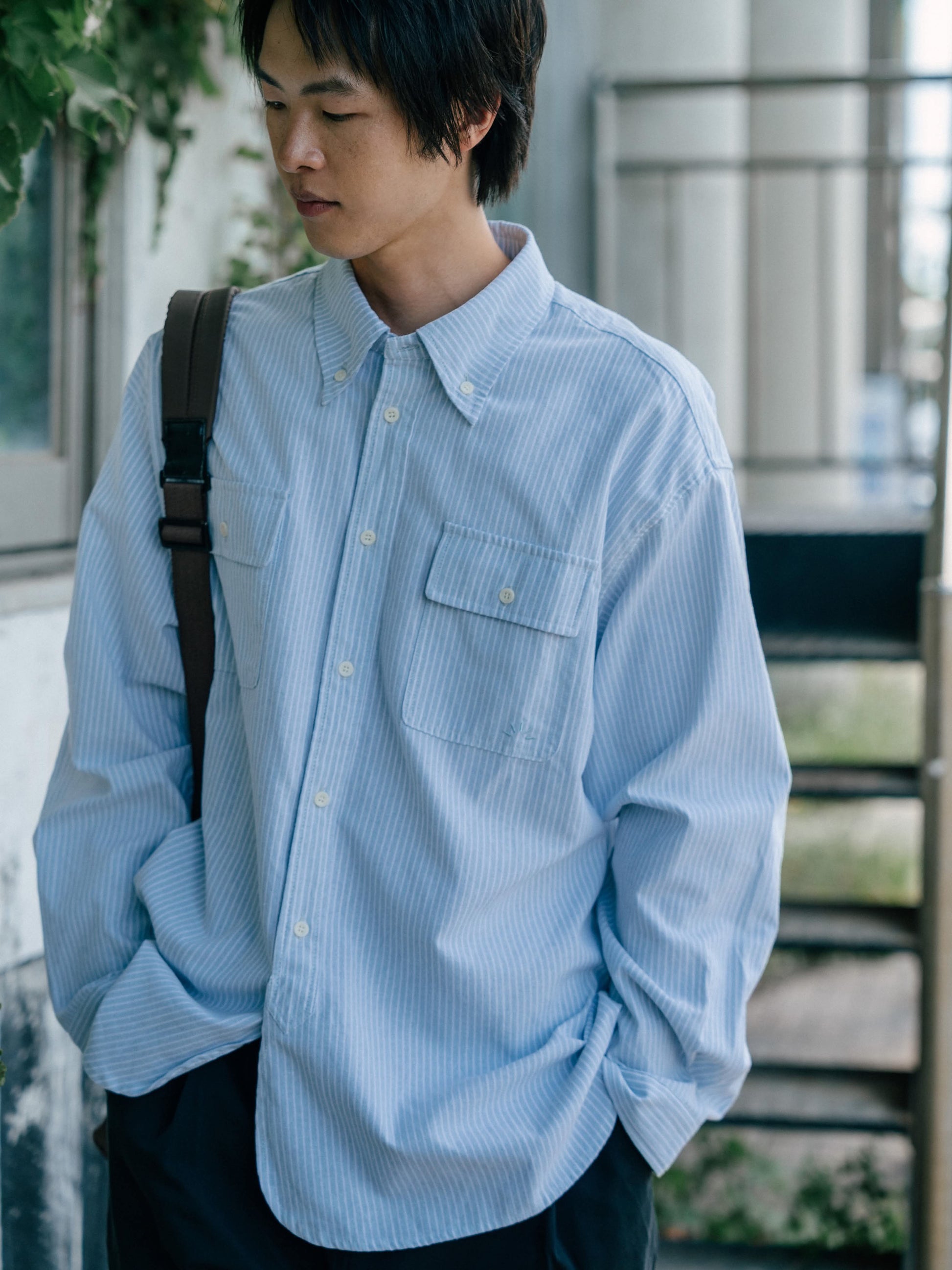 Oxford Work Shirts (Stripe Blue)