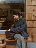Two-tone Strap Fleece Jacket (Charcoal)