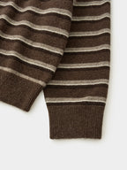 Classic Stripe Collar Knit (Stripe Brown)