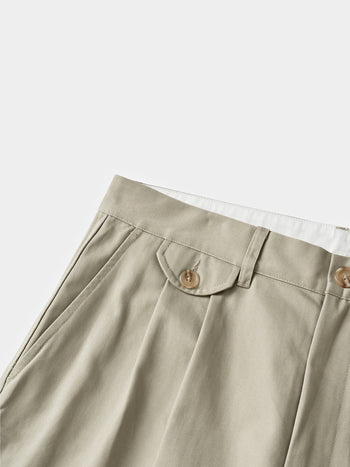 Everyday Pin-tuck Chino Pants (Beige)