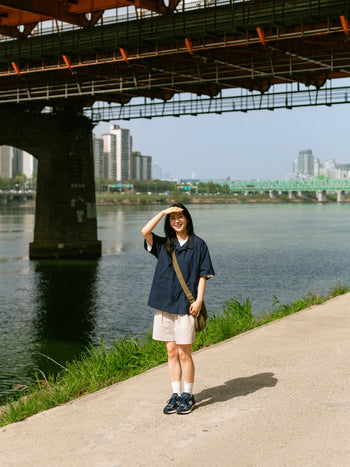 City Summer Light Half Shirts (Navy)