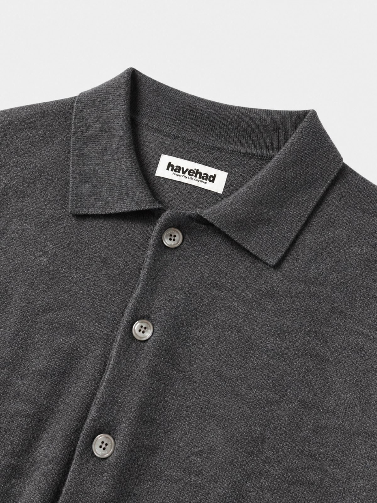Daily Wool Collar Cardigan (Gray)