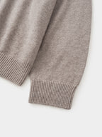 Shaggy Dog Collar Knit (Beige)