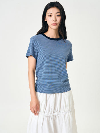 Classic Stripe Tee (Light Blue)