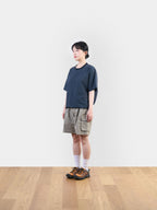 Utility Pin-tuck Cargo Shorts (Light Olive)
