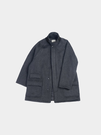 City Wool Half Coat (Charcoal)