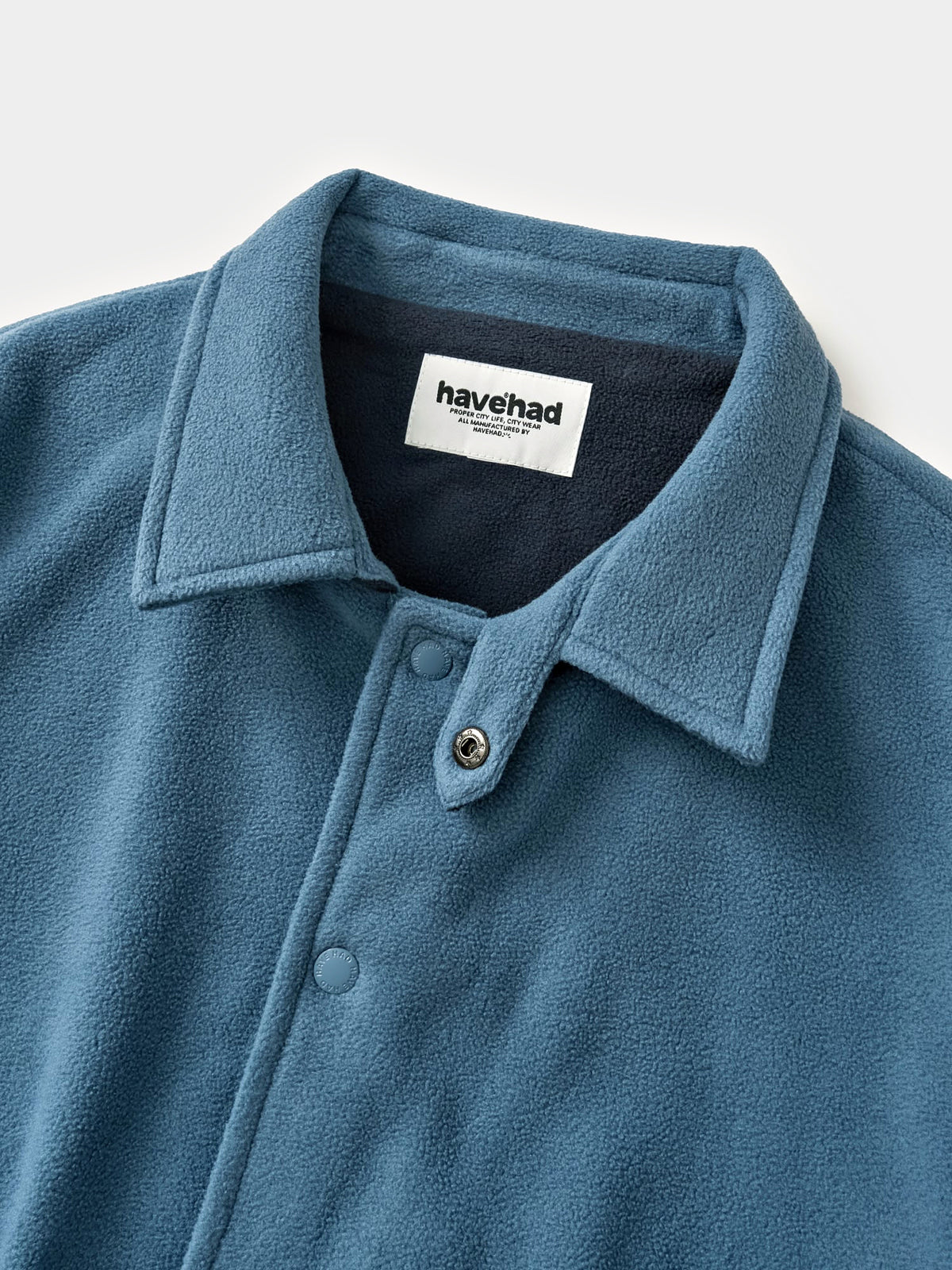 Two-tone Strap Fleece Jacket (Blue)