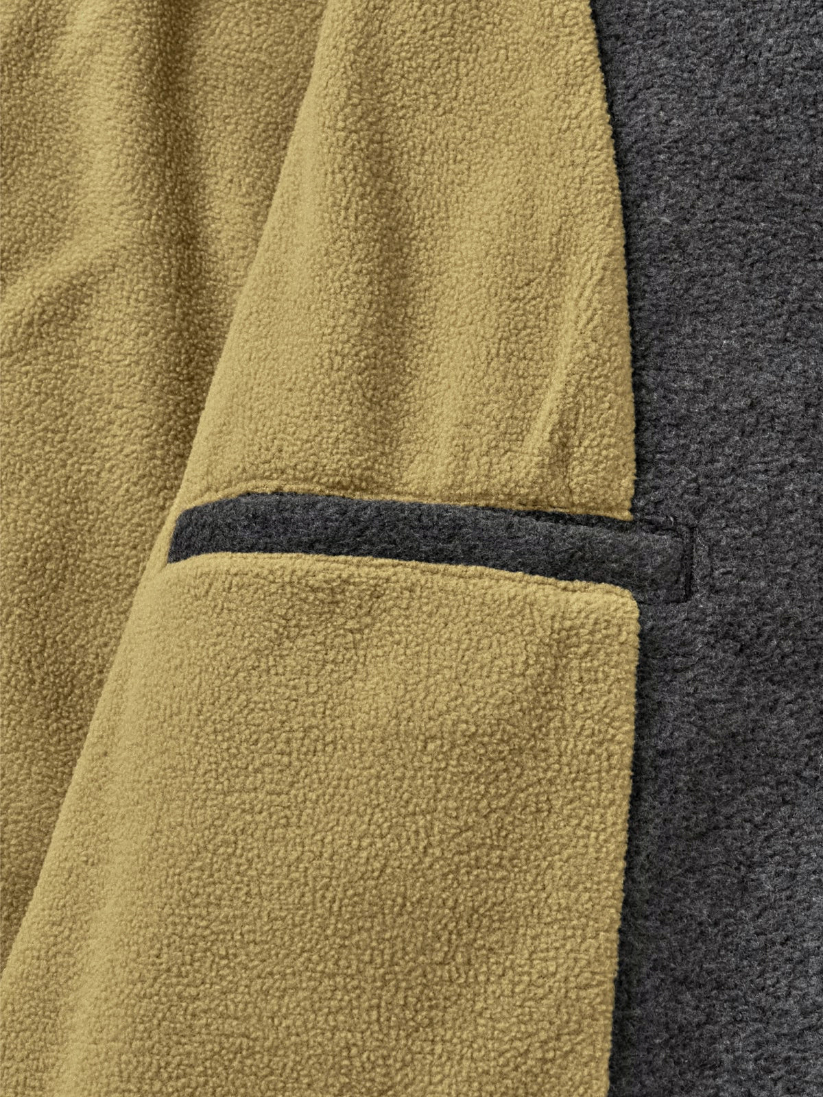 Two-tone Strap Fleece Jacket (Charcoal)