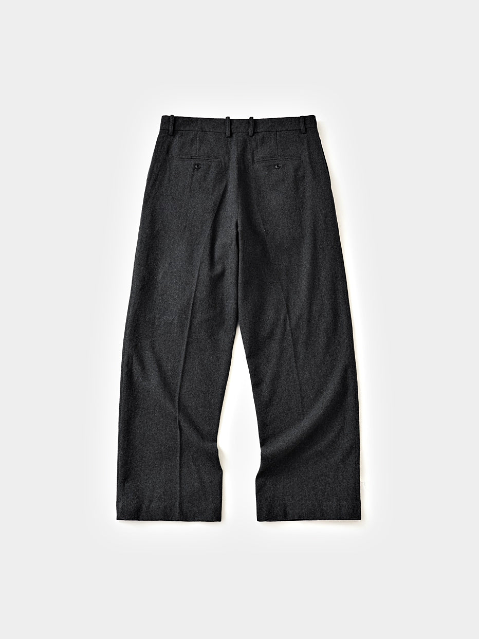 City Light Wool Pin-tuck Trouser (Charcoal)