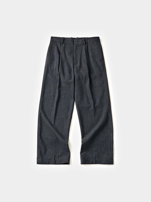 City Light Wool Pin-tuck Trouser (Gray)