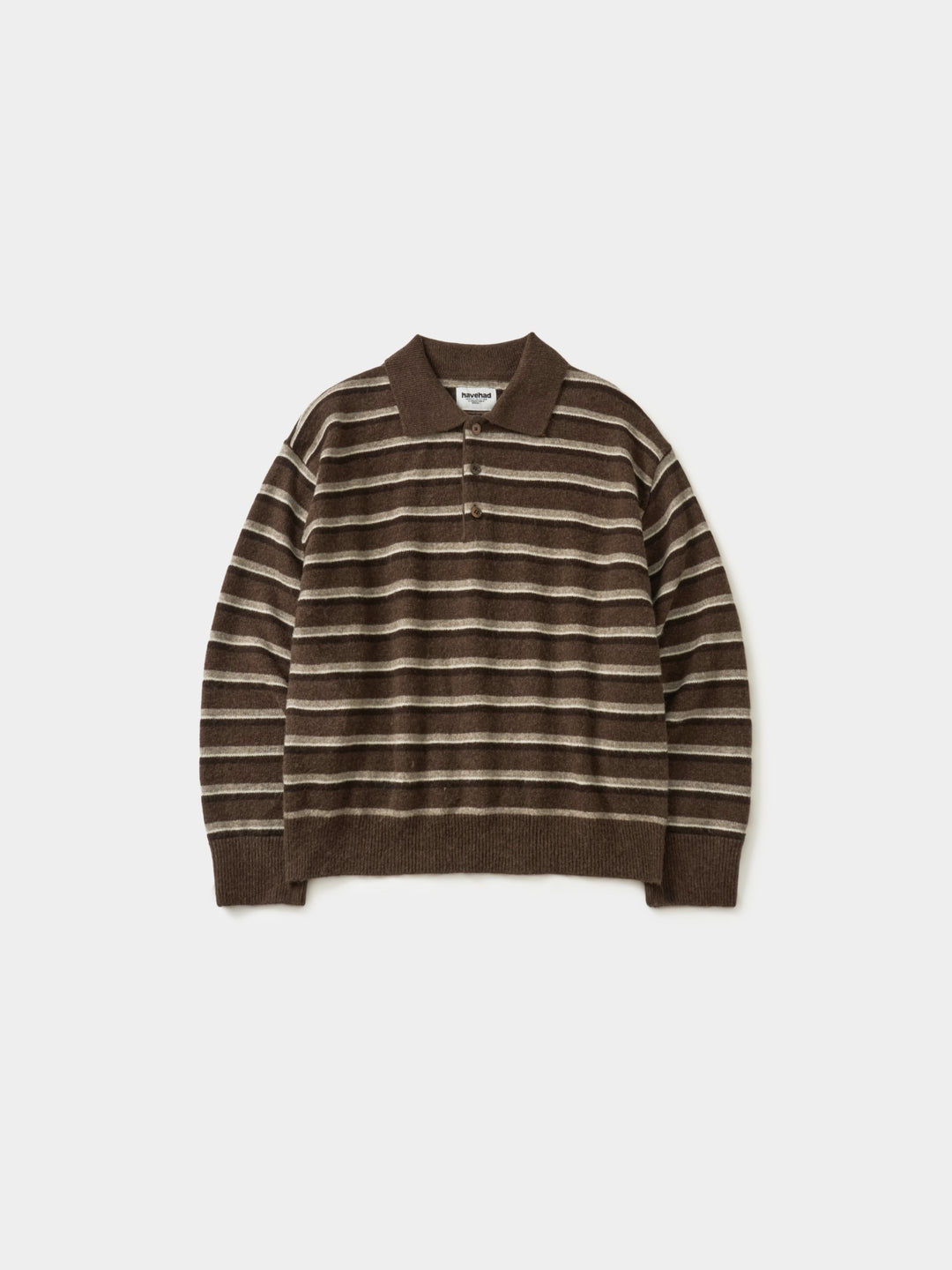 Classic Stripe Collar Knit (Stripe Brown)