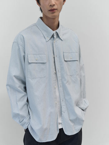 Oxford Work Shirts (Stripe Blue)